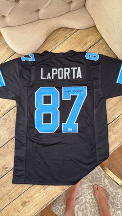 Sam LaPorta Autographed Black Pro Style Jersey - Beckett W Hologram *Black