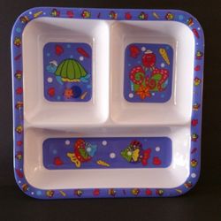 Beach Theme Square Divided Serving Tray