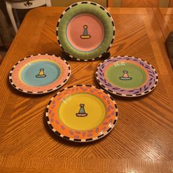 Vintage 2001 Outta Hand 9” Party Hat Plates by Amy Hetrick