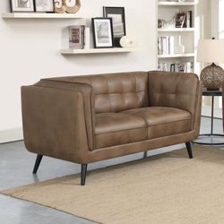 New Sofa Leather Brown 