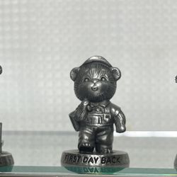Vintage Avon Pewter Bears 