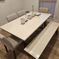 Handmade Table And Bench 