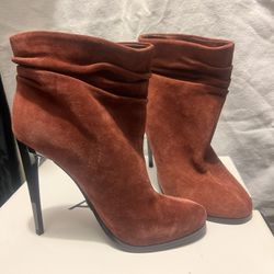 Wine Red Aldo Stiletto Ankle Boots Size 7