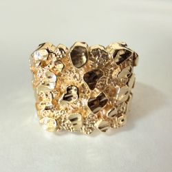14K Gold Nugget Ring