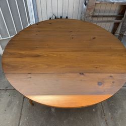 Antique White Pine Drop Down Table 