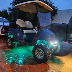 Lifted Golf Cart with LED Underglow
