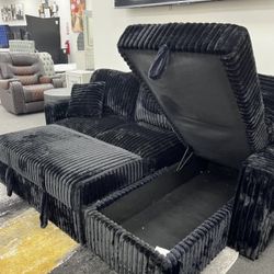 Corduroy Sofa Chaise Sleeper Huge Blowout Price! 