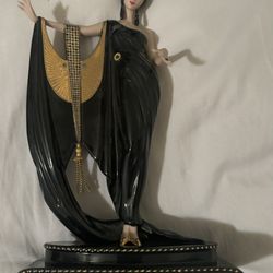 Franklin Mint Erte Limited Edition Art Deco Glamour Porcelain Lady #1012