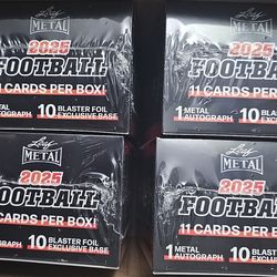 Football Blasters 2025 Leaf Metal Football (1) Autograph per box