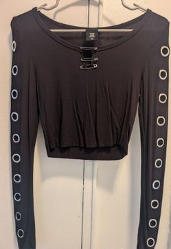 long sleeve black blouse for women