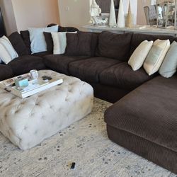 Sectional Couch - Brown 