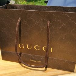 GUCCI Firenze 1921 Paper Shopping Gift Bag - Brand New Wrapped 9" x 6.7" x 2.5"