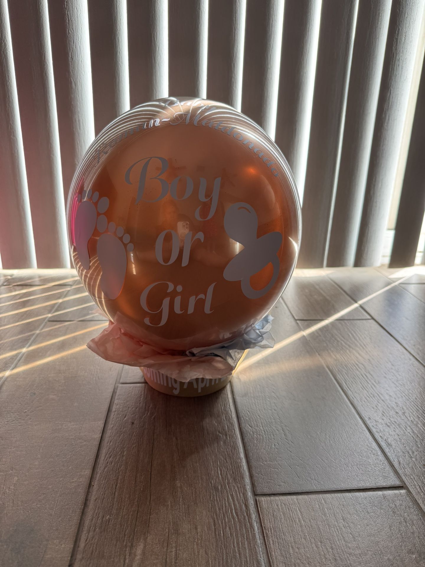 Balloon Pop Gender Reveal