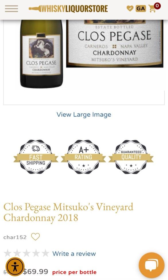 2018 Clos Pegase Chardonnay, trio set