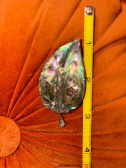Abalone Shell Leaf Brooch Pin