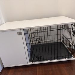 Dog Crate with Storage.  
