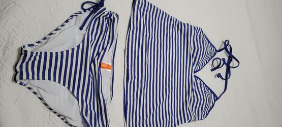 Joe Fresh Blue Striped Two-Piece Swimsuit