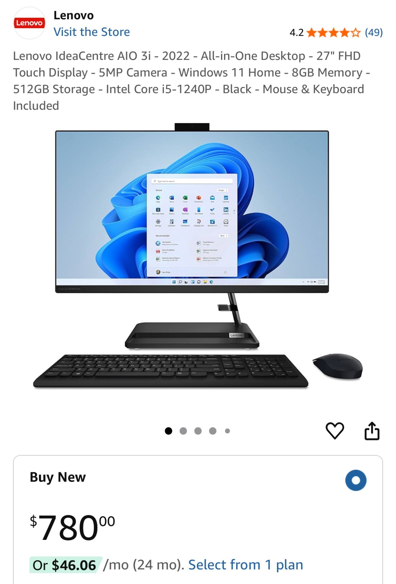 Lenevo IdeaCentre AIO 3 27IAP7 - Type F0GJ