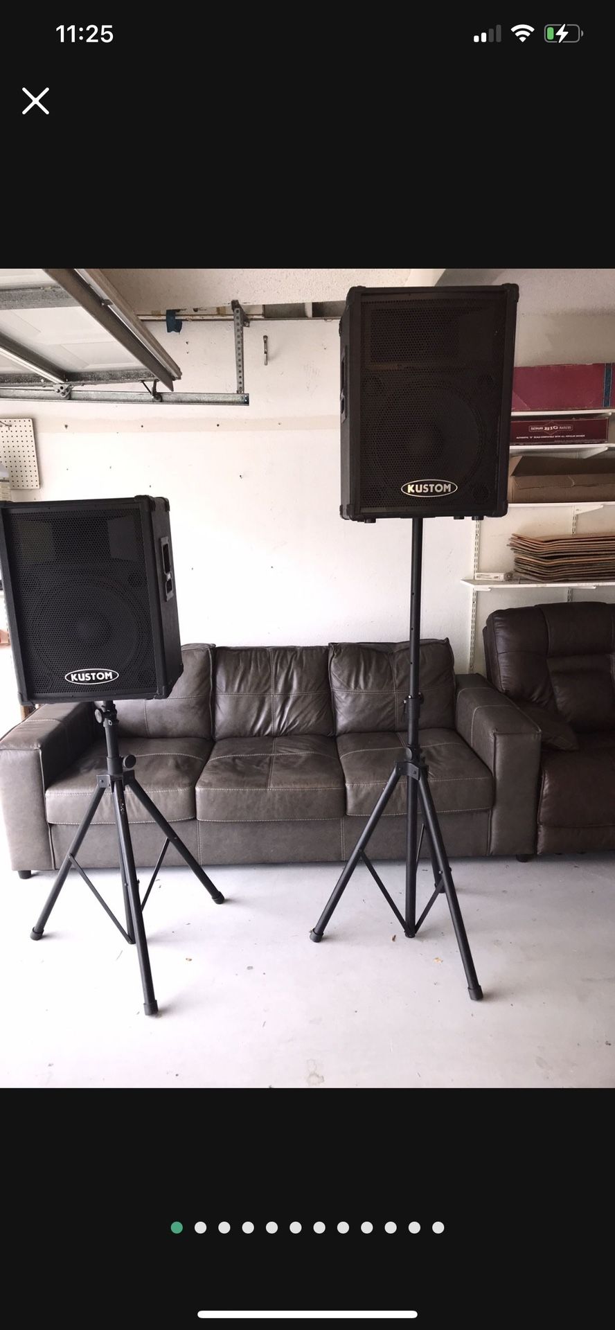 Complete Kustom PA Speaker System w/ Mixer, Stands, and Cables – $325 (OBO)