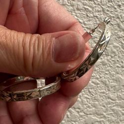 Sterling Silver Hoop Earrings 