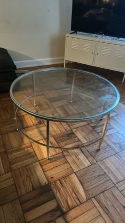 Glass coffee table