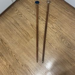 Antique Canes With Glass Knobs.