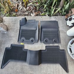 2016-2023 Toyota Tacoma Double Cab Set Of All Weather Rubber Floor Mats Black 