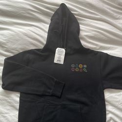 Pokémon Center Kanto Badge Hoodie Size M Black