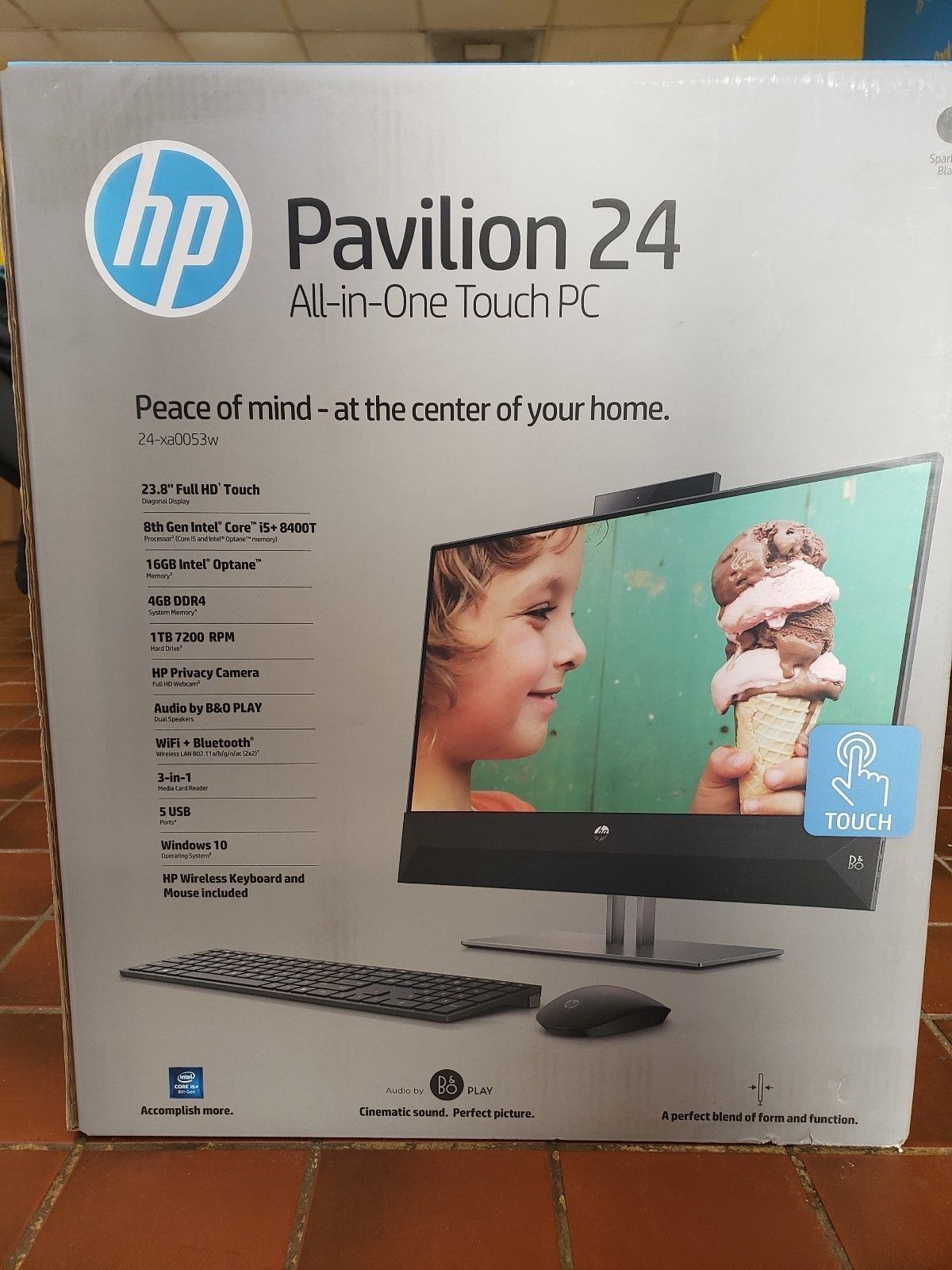 New in the box. Never used. HP desktop PC All-in-One Touchscreen i5 processor