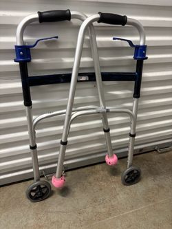 Folding Aluminum Walker with Wheels