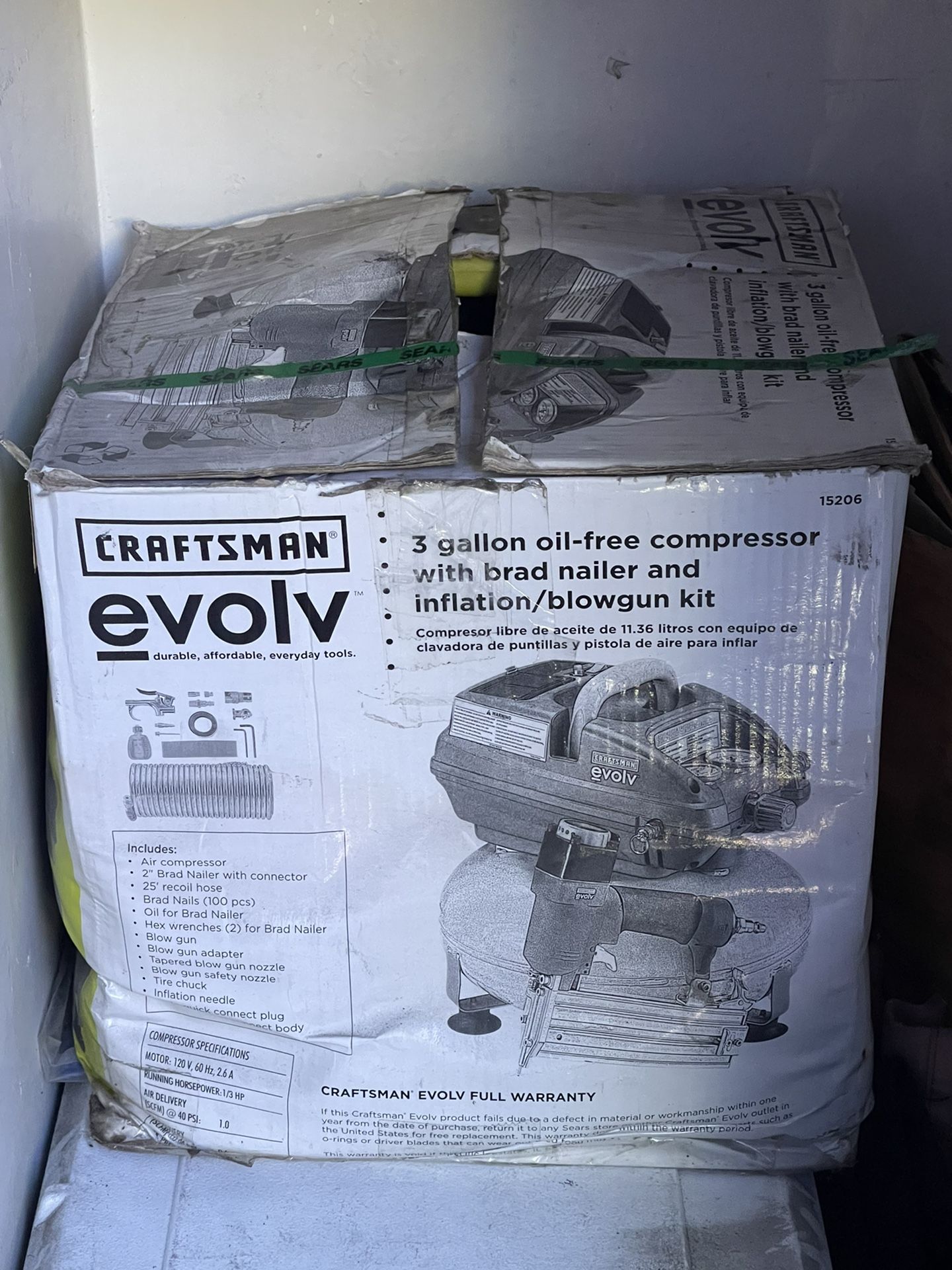 Craftsman Evolv Compressor With Nailer 