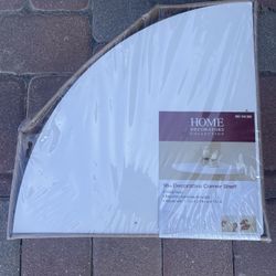 Home Decorators Collection White Corner Shelf 18”