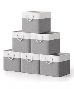 6-Pack Collapsible Fabric Storage Bins, 13"