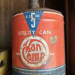 Vintage Van Camp 5 Gallon Utility Can 