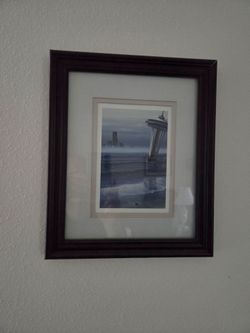Framed Tim Wistrom "No More Reservations" Seattle Space Needle Art - 11x14