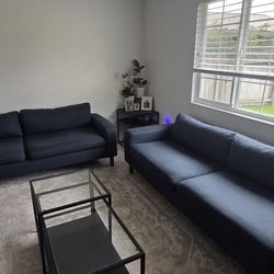 2 Sofas Lobos 87in Limited Edition Navy Blue