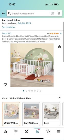 White Queen Montessori Bed