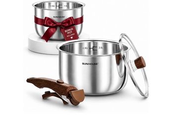 Sunhouse 3QT Stainless Steel Saucepan Set