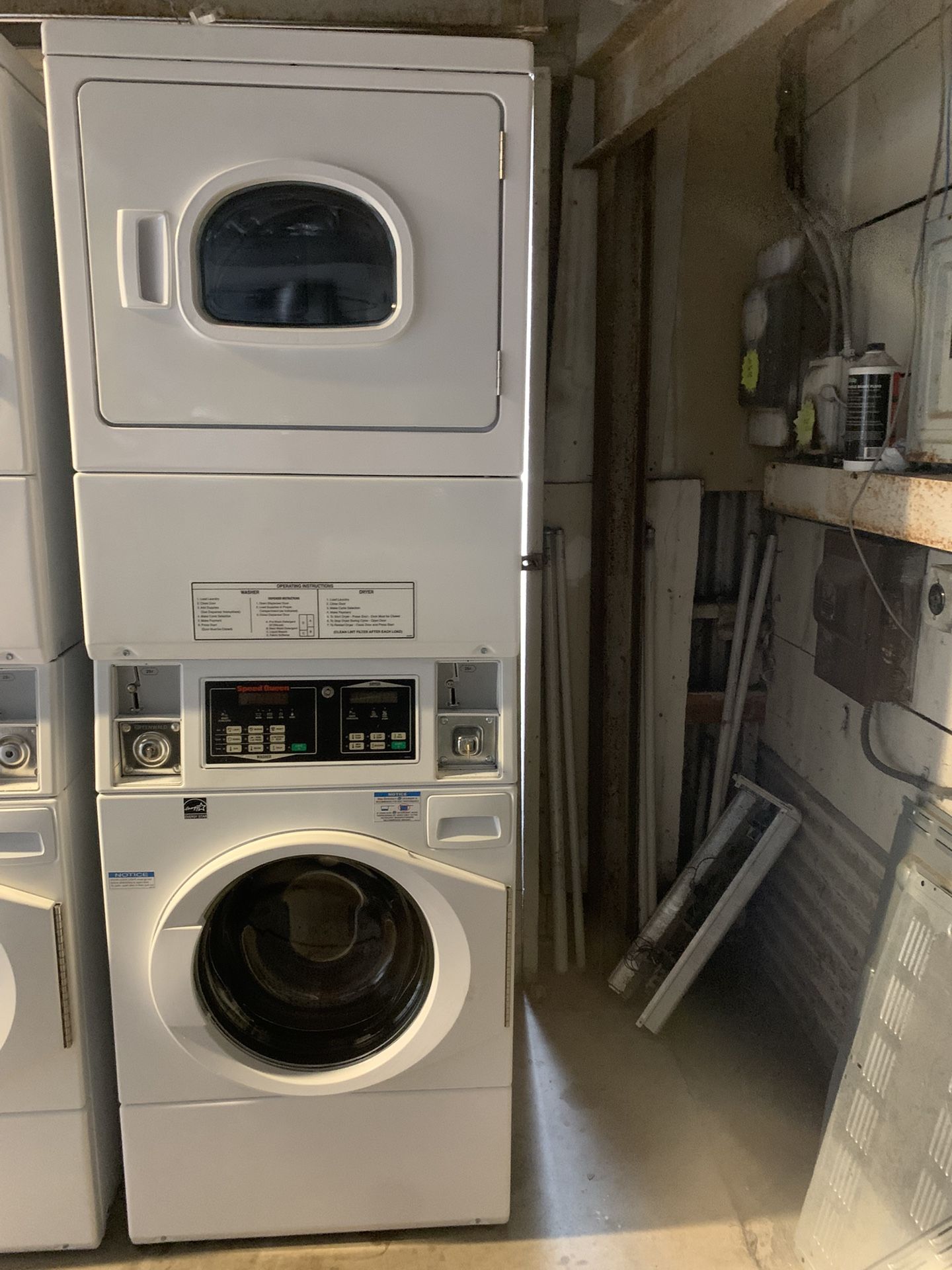 Washer Stock Combo Commercial Speed Queen Gas Dryer Good Condition 90 Days Warranty Lavadora Combo Comercial Speed Queen Gas Buenas Condiciones 90 Dia