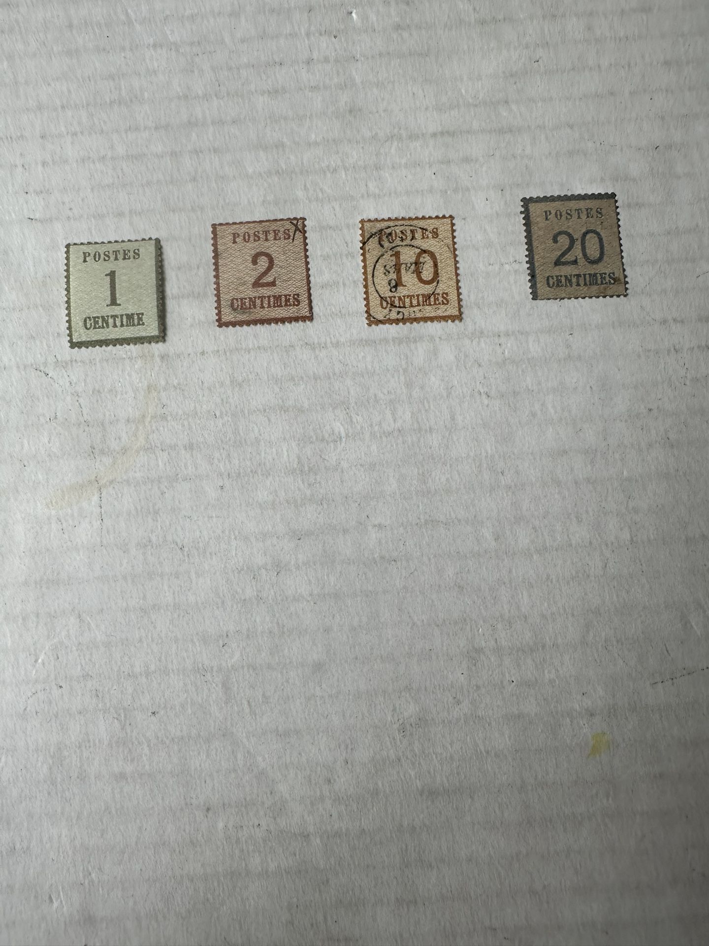 France Alsace Lorraine Set Of 4 Used Stamps 1870