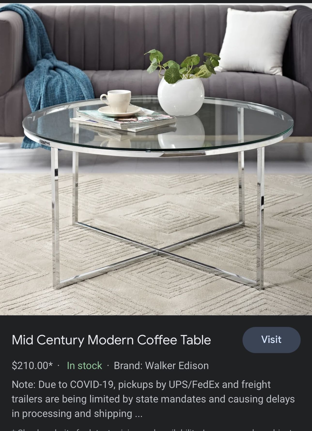 Modern Glass Coffee Table