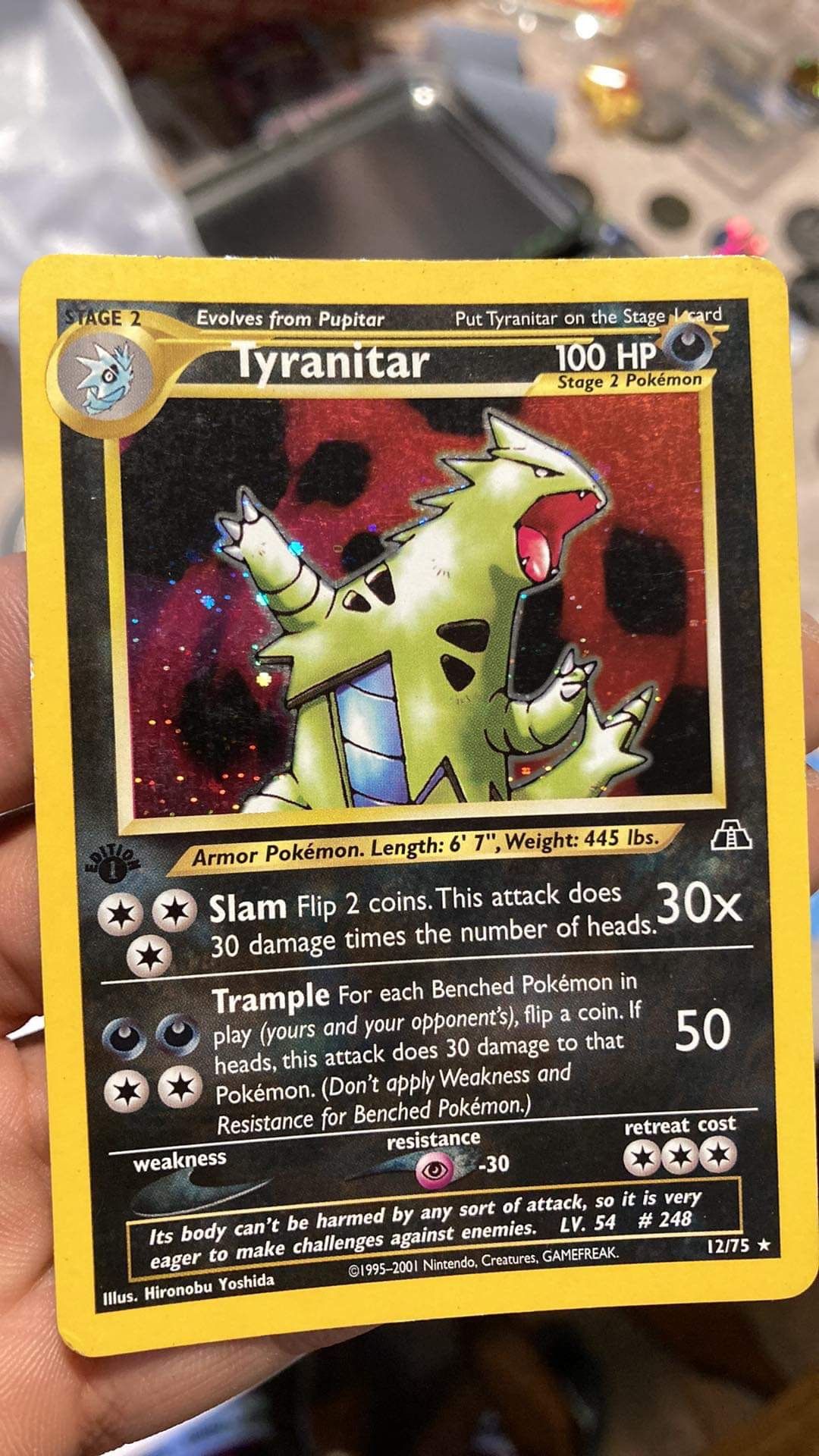 1st Edition Tyranitar and Gold Star Mew