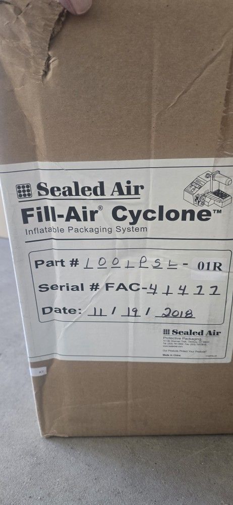 Fill Air Cyclone with bags. (3 boxes)