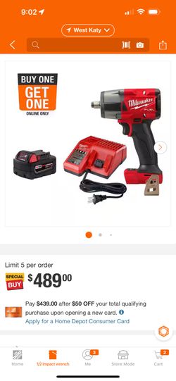 M18 FUEL 18V Lithium-Ion Brushless Cordless 1/2 in. Impact Wrench with Friction Ring w/XC 6.0 Ah Battery