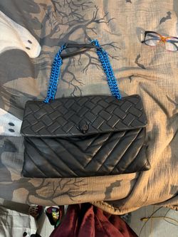 Kurt Geiger Kensington Bag Black Blue Chain