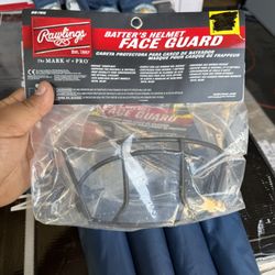 Rawlings Baseball Batting Helmet Face Guard (Single) | Black | Adult