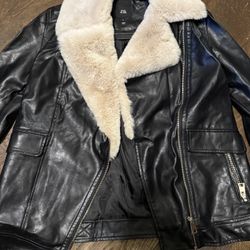 black leather jacket 