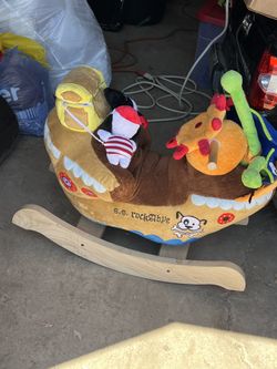 S.S. Rockabye Plush Rocker Pirate Ship Rocking Horse Style