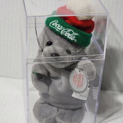 COCA-COLA Seal in Ski Cap" The original Coca-Cola® brand Bean Bag Plush Soft