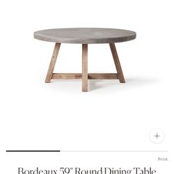 Exterior: Round Dining Table Bordeaux 59” TERRA 